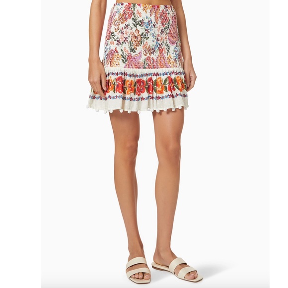 NEW Anthropologie Farm Rio Spring Bananas Mini Skirt Medium - Picture 11 of 17